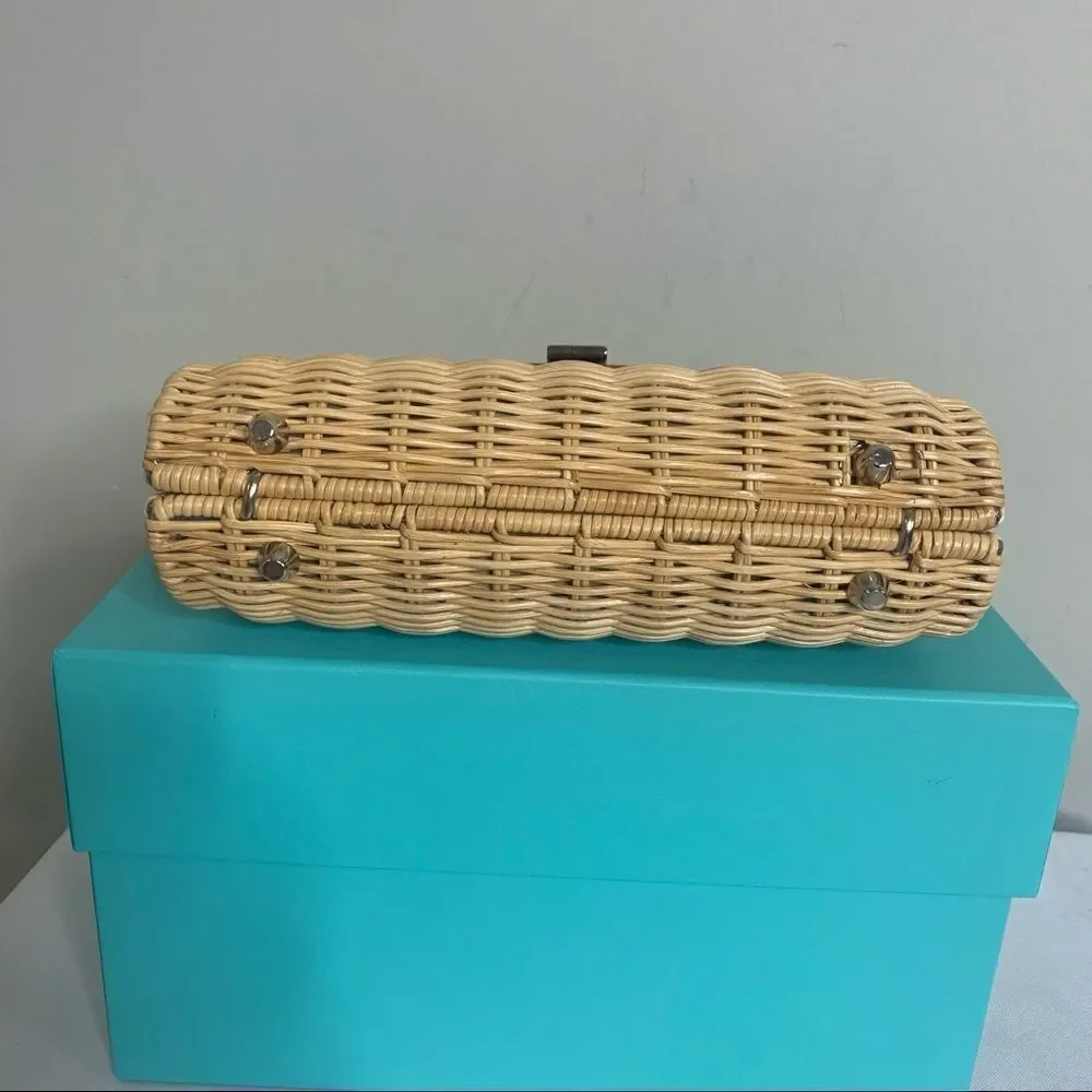 Tiffany & Co. Blaine Wicker Clutch - White